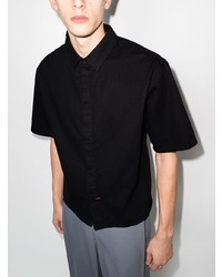 schwarzes Kurzarmhemd von Heron Preston for Calvin Klein