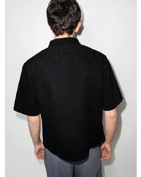 schwarzes Kurzarmhemd von Heron Preston for Calvin Klein