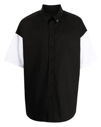 schwarzes Kurzarmhemd von We11done