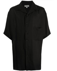 schwarzes Kurzarmhemd von Yohji Yamamoto