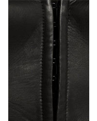 schwarzes kurzes Oberteil aus Leder von Kiki de Montparnasse