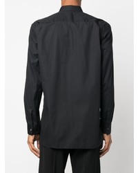 schwarzes Langarmhemd mit Flicken von Comme Des Garcons SHIRT