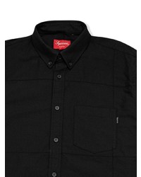 schwarzes Langarmhemd mit Flicken von Supreme