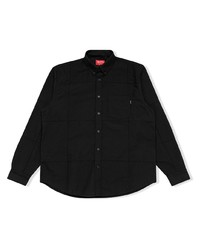 schwarzes Langarmhemd mit Flicken von Supreme