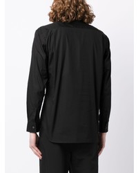 schwarzes Langarmhemd mit Rüschen von Comme Des Garcons SHIRT