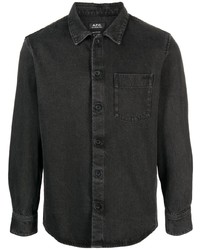 schwarzes Langarmhemd von A.P.C.