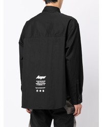 schwarzes Langarmhemd von AAPE BY A BATHING APE