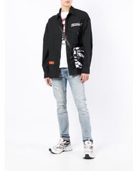 schwarzes Langarmhemd von AAPE BY A BATHING APE