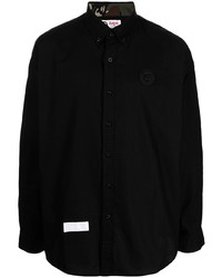 schwarzes Langarmhemd von AAPE BY A BATHING APE