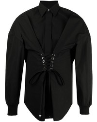 schwarzes Langarmhemd von Alexander McQueen