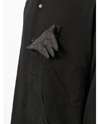 schwarzes Langarmhemd von Yohji Yamamoto