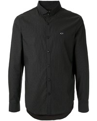 schwarzes Langarmhemd von Armani Exchange