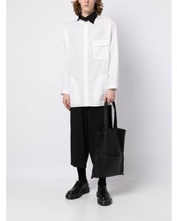 schwarzes Langarmhemd von Yohji Yamamoto