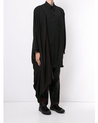 schwarzes Langarmhemd von Yohji Yamamoto