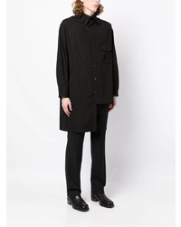 schwarzes Langarmhemd von Yohji Yamamoto