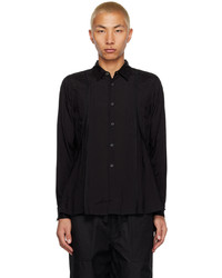 schwarzes Langarmhemd von Black Comme Des Garçons