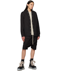 schwarzes Langarmhemd von Rick Owens