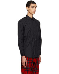 schwarzes Langarmhemd von Comme Des Garcons SHIRT