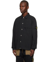 schwarzes Langarmhemd von Stone Island