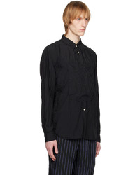 schwarzes Langarmhemd von Comme des Garcons Homme Deux