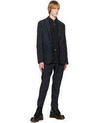 schwarzes Langarmhemd von Comme des Garcons Homme Deux