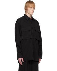 schwarzes Langarmhemd von Dries Van Noten