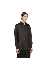 schwarzes Langarmhemd von Comme Des Garcons SHIRT