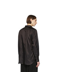 schwarzes Langarmhemd von Comme Des Garcons SHIRT