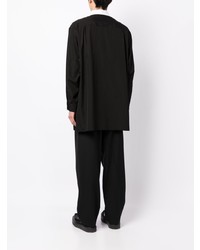 schwarzes Langarmhemd von Yohji Yamamoto