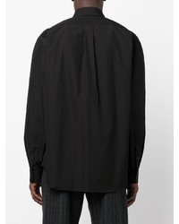 schwarzes Langarmhemd von Yohji Yamamoto