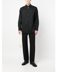 schwarzes Langarmhemd von Jil Sander