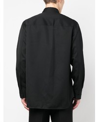 schwarzes Langarmhemd von Jil Sander