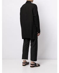 schwarzes Langarmhemd von Yohji Yamamoto