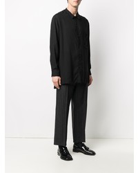 schwarzes Langarmhemd von Yohji Yamamoto