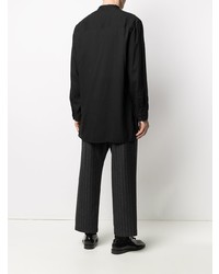 schwarzes Langarmhemd von Yohji Yamamoto