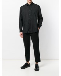 schwarzes Langarmhemd von Issey Miyake Men