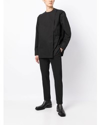 schwarzes Langarmhemd von Jil Sander