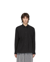 schwarzes Langarmhemd von Comme Des Garcons Homme Plus