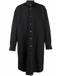 schwarzes Langarmhemd von Comme Des Garcons Homme Plus