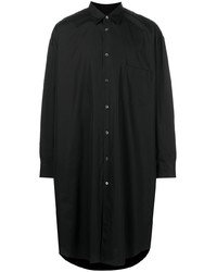 schwarzes Langarmhemd von Comme Des Garcons Homme Plus