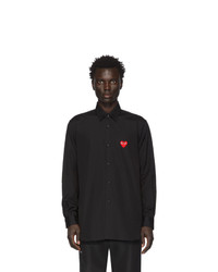 schwarzes Langarmhemd von Comme Des Garcons Play