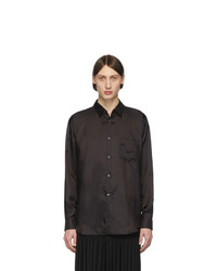 schwarzes Langarmhemd von Comme Des Garcons SHIRT