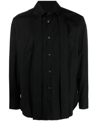 schwarzes Langarmhemd von Comme Des Garcons SHIRT