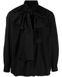 schwarzes Langarmhemd von Comme Des Garcons SHIRT