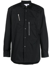 schwarzes Langarmhemd von Comme Des Garcons SHIRT