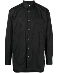 schwarzes Langarmhemd von Comme Des Garcons SHIRT