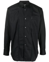 schwarzes Langarmhemd von Comme Des Garcons SHIRT