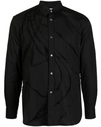 schwarzes Langarmhemd von Comme Des Garcons SHIRT