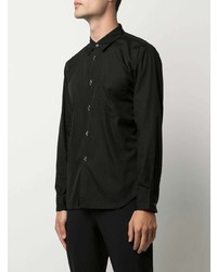 schwarzes Langarmhemd von Comme des Garcons Homme Deux