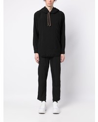 schwarzes Langarmhemd von Comme des Garcons Homme Deux